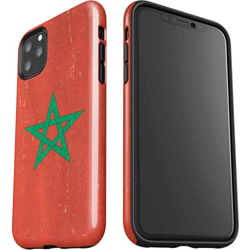 Morocco Flag Distressed iPhone 11 Pro Max Impact Case